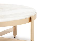 21st Century Art Deco Elie Saab Maison Calacatta Brass M Coffee Table, Italy