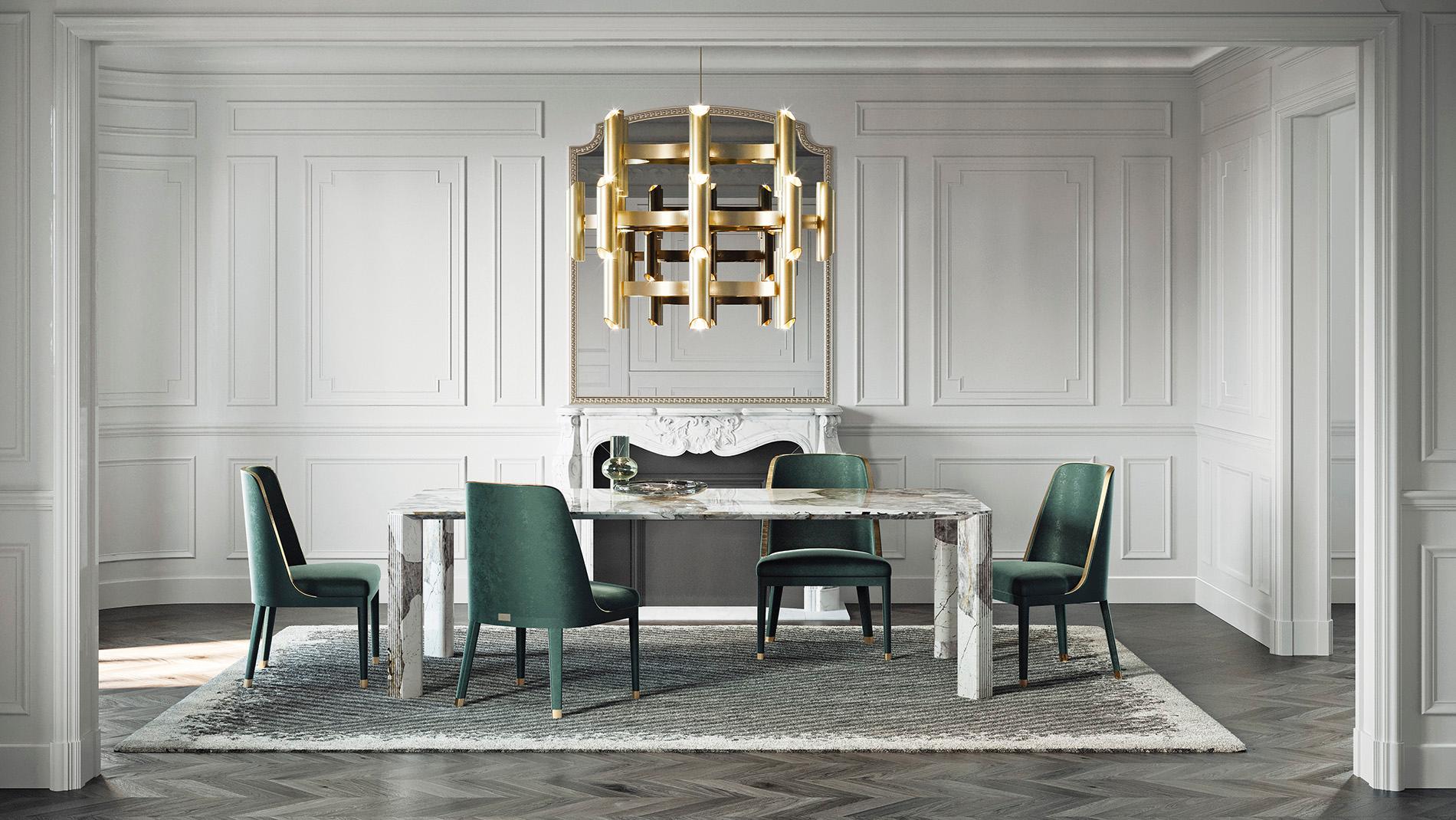 Elie Saab Maison Calacatta, Esstisch aus Goldmarmor im Art déco-Stil, Italien im Angebot 3
