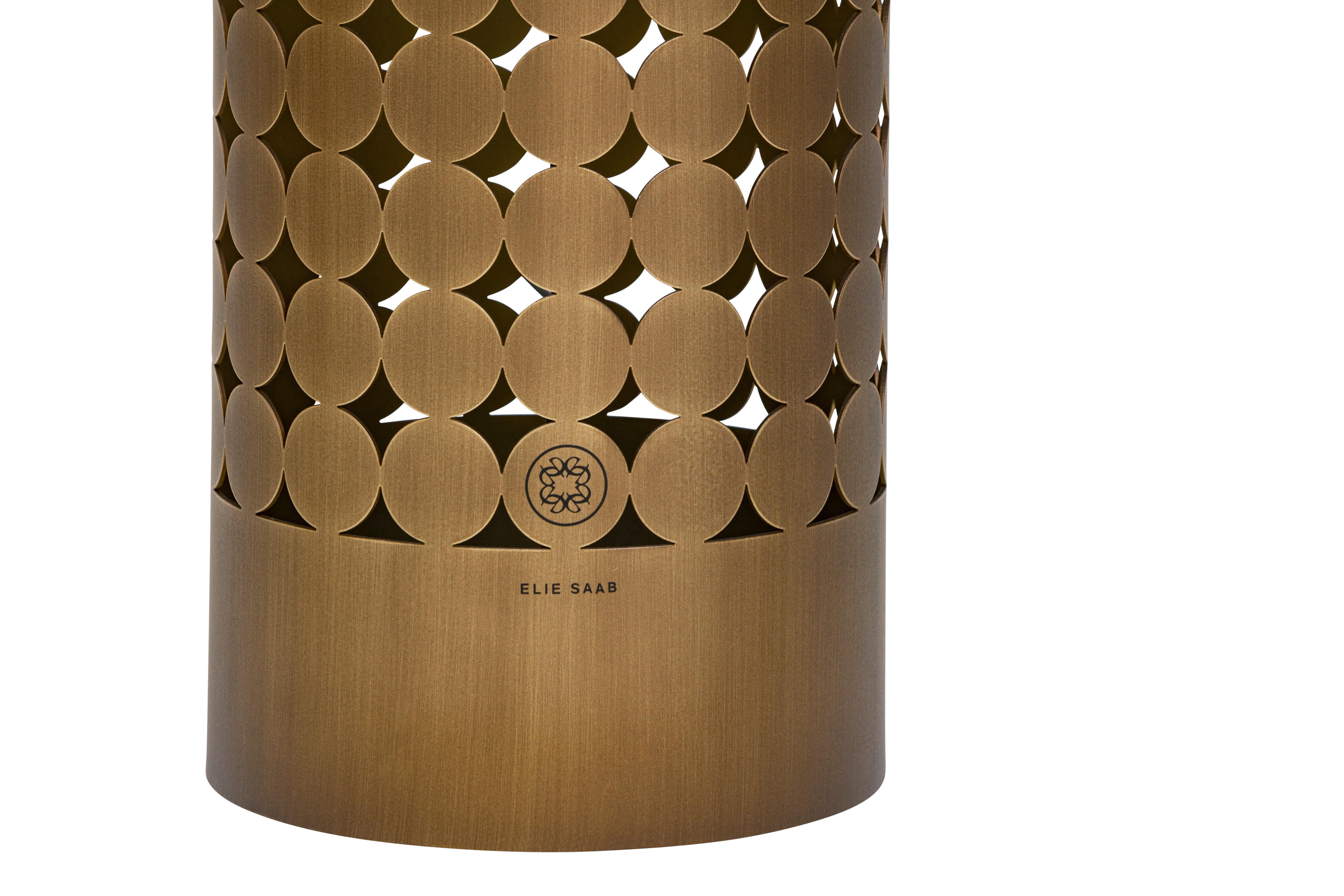 Italian 21st Century Art Deco Elie Saab Maison Floor Lamp in Bronzed Metal, Italy For Sale