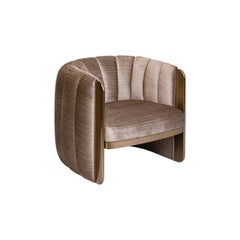 21st Century Art Deco Elie Saab Maison Liquid Metal Fabric Kate Armchair, Italy