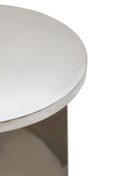 21st Century Art Deco Elie Saab Maison Polished Steel Palace Side Table, Italy