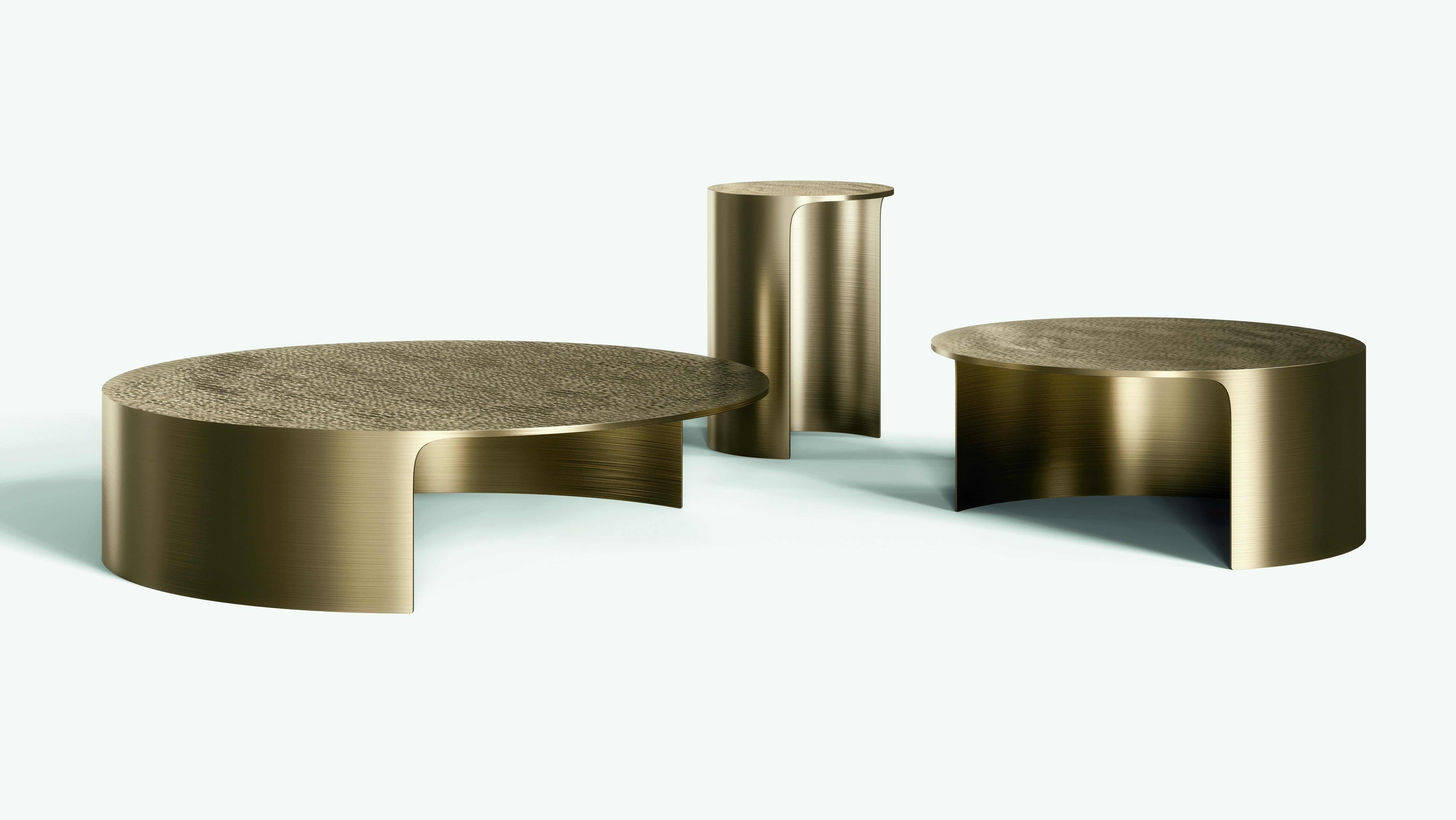 Table d'appoint palais en acier poli Art déco du 21e siècle de la Maison Elie Saab, Italie Neuf - En vente à Mariano Comense, CO
