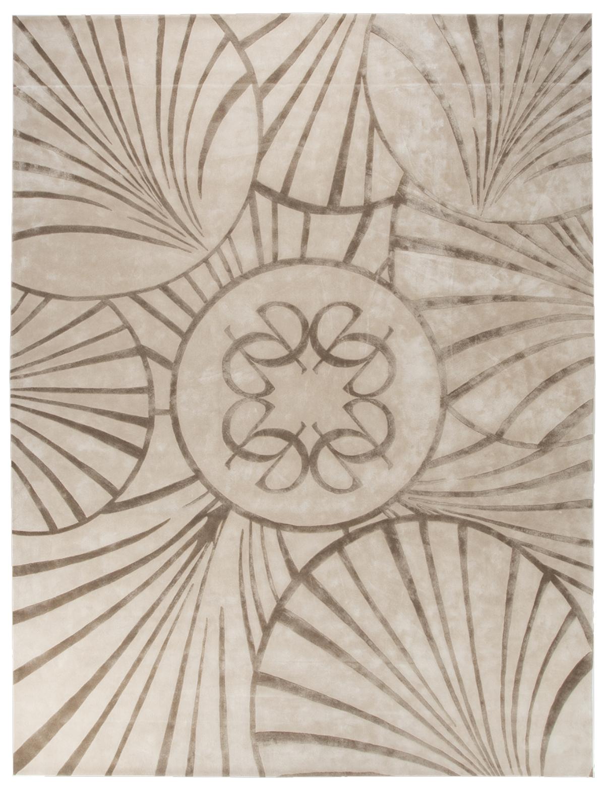 Elie Saab Maison, Art déco-Teppich aus Wolle und Bambusseide mit Monogramm, Italien, 21. Jahrhundert im Angebot 3