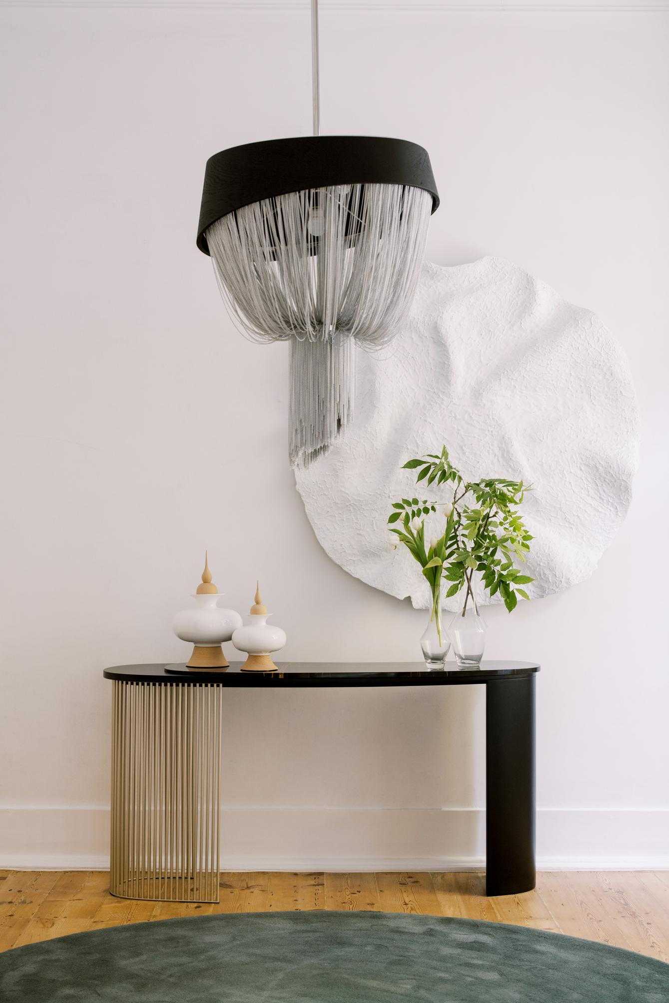 Araña Modern Forever, roble envejecido, inoxidable, hecha a mano Portugal by Greenapple en venta 11