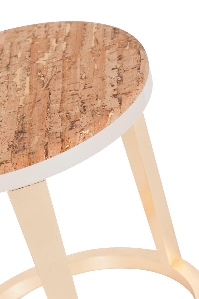 Modern Greenapple Side Table, Rubi Side Table, Natural Cork, Handmade in Portugal For Sale