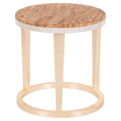 Art Deco Rubi Side Table with Gold Leaf Handcrafted by Greenapple