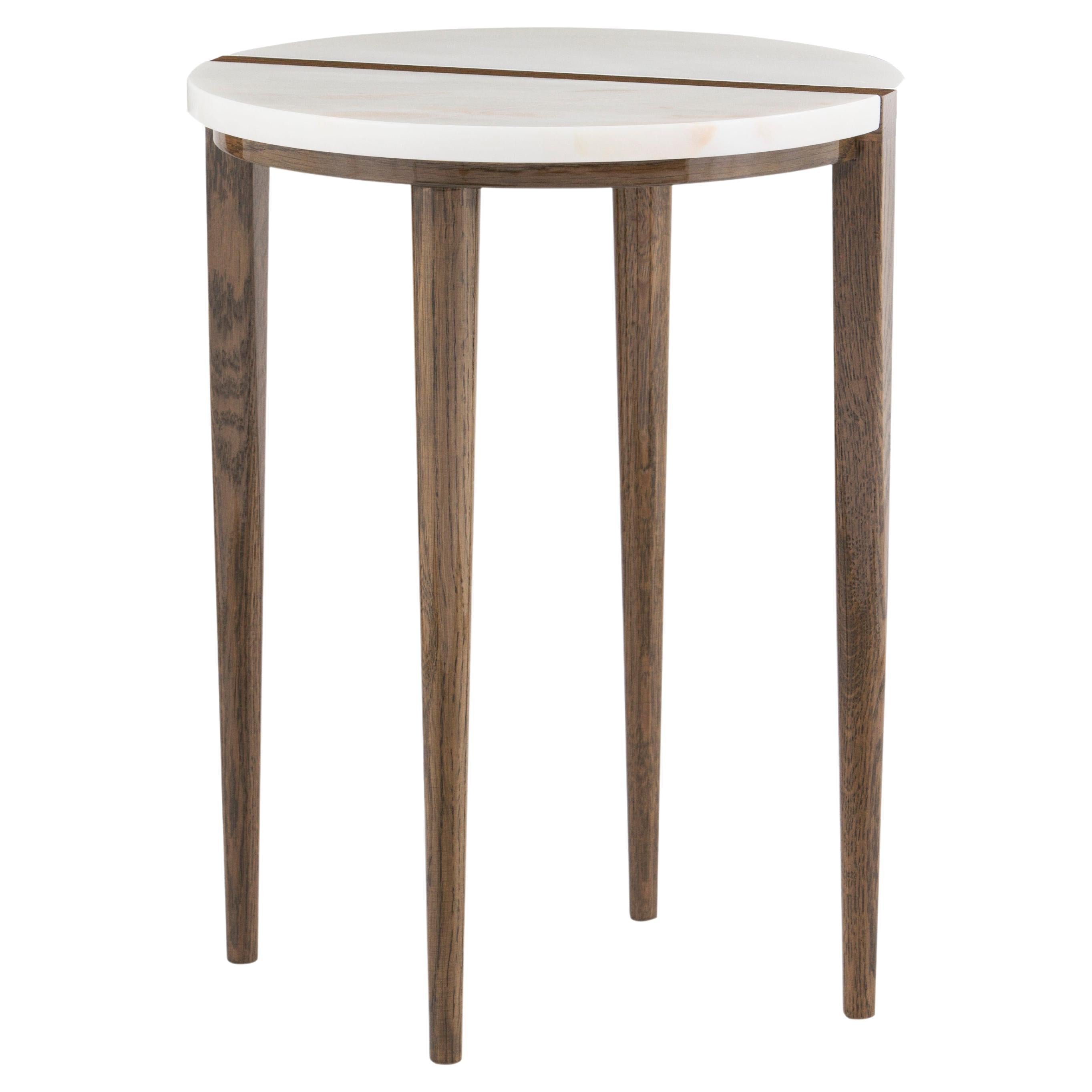 Art Deco Alaíde Side Table Calacatta Marble Handmade in Portugal by Greenapple