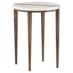 Art Deco Alaíde Side Table Calacatta Bianco Marble Handcrafted by Greenapple