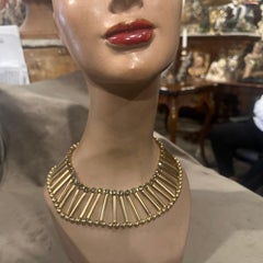 21st Century Art deco Style Brass and Rhinostones Choker by Coppola e Toppo