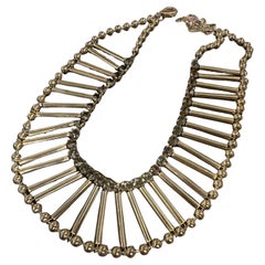 Girocollo in ottone e strass del XXI secolo in stile Art déco di Coppola e Toppo