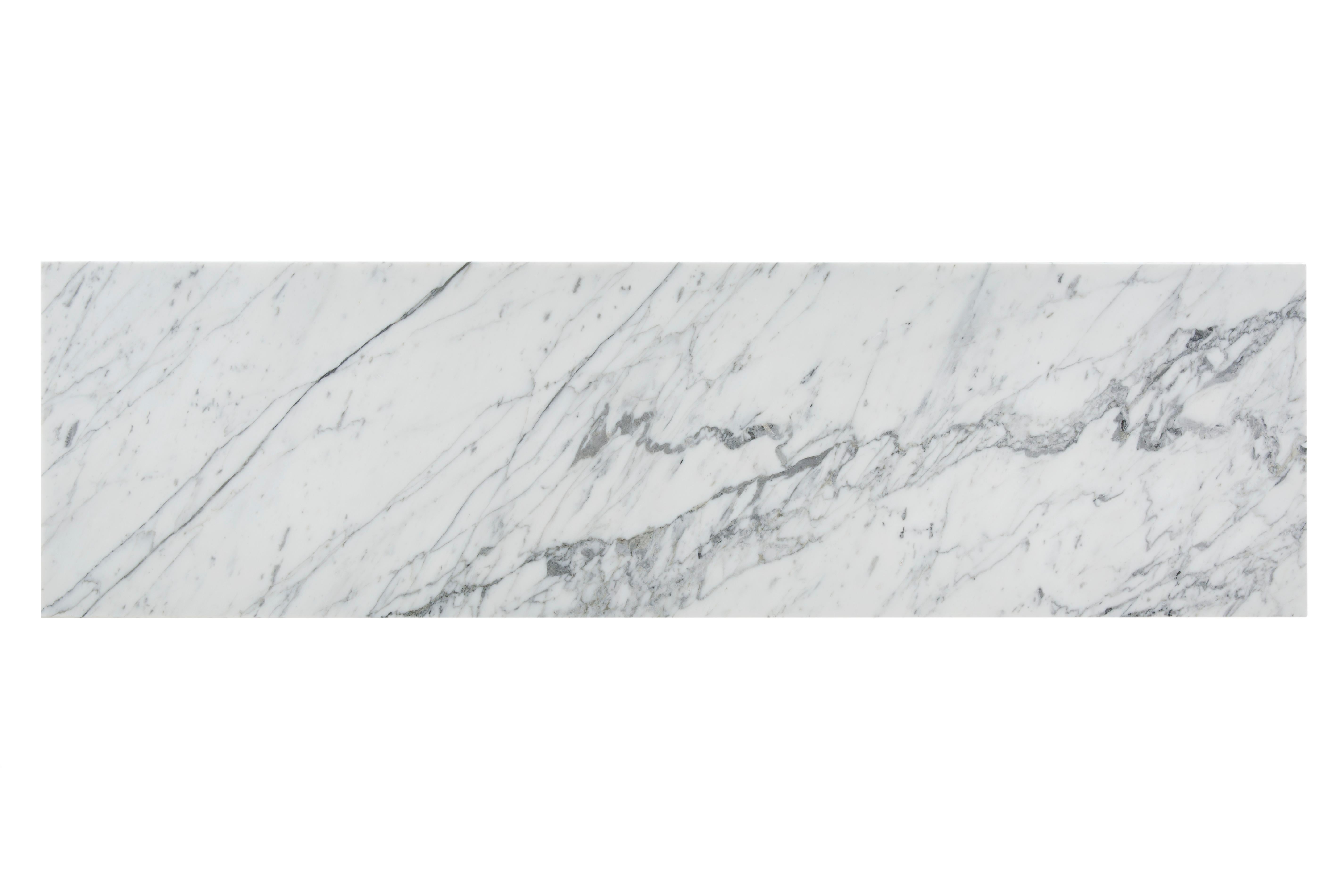 Art Deco Armilar Konsolentisch Carrara Marmor Messing Handgemacht Portugal Greenapple im Angebot 2
