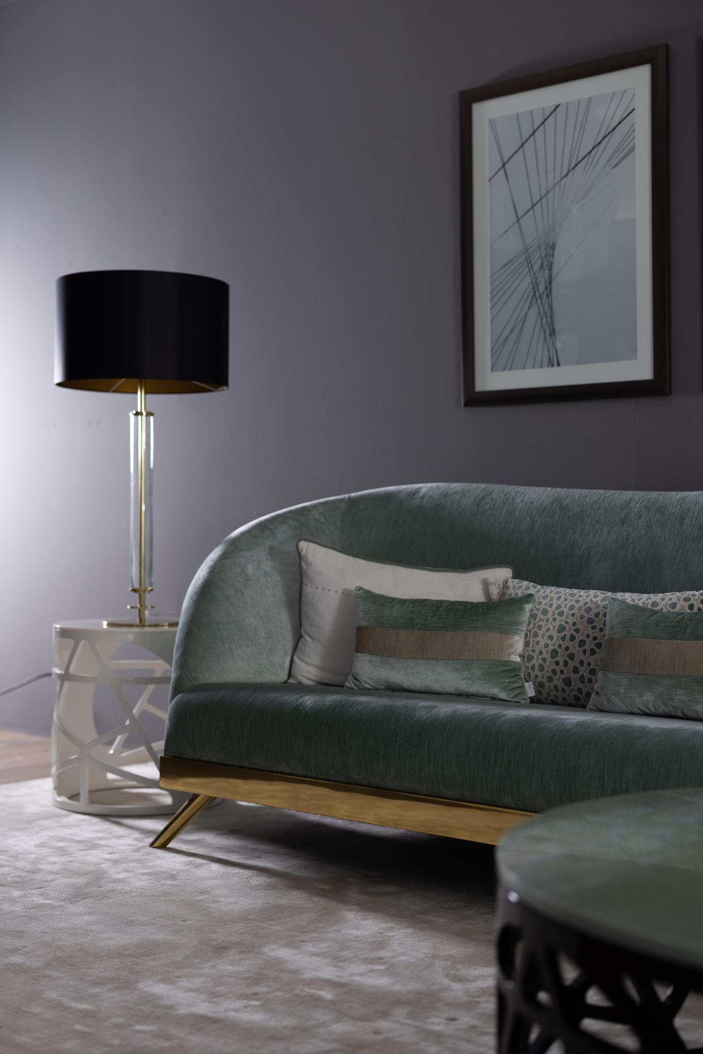 Valverde Floor Lamp, Modern Collection, Handcrafted in Portugal - Europe by GF Modern.

The luxurious Art Deco floor lamp Valverde creates a subliminal ambience for extraordinary living. The two cylindrical details made of clear glass harmonize with