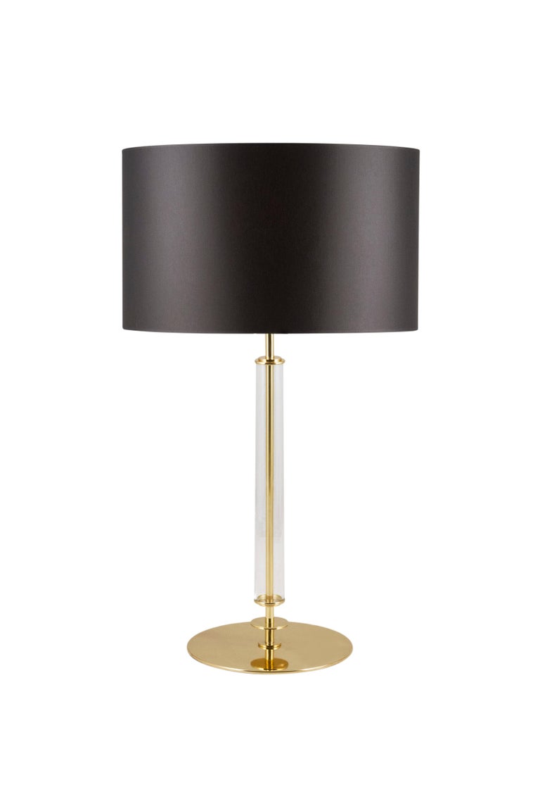 Contemporary Art Deco Style Vaz Table Lamp Black Handcrafted in Portugal by Greenapple For Sale