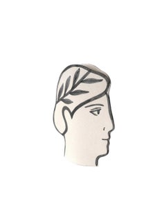 21st Century ‘Artemis - Black’, in White Ceramic, Hand-Crafted in France