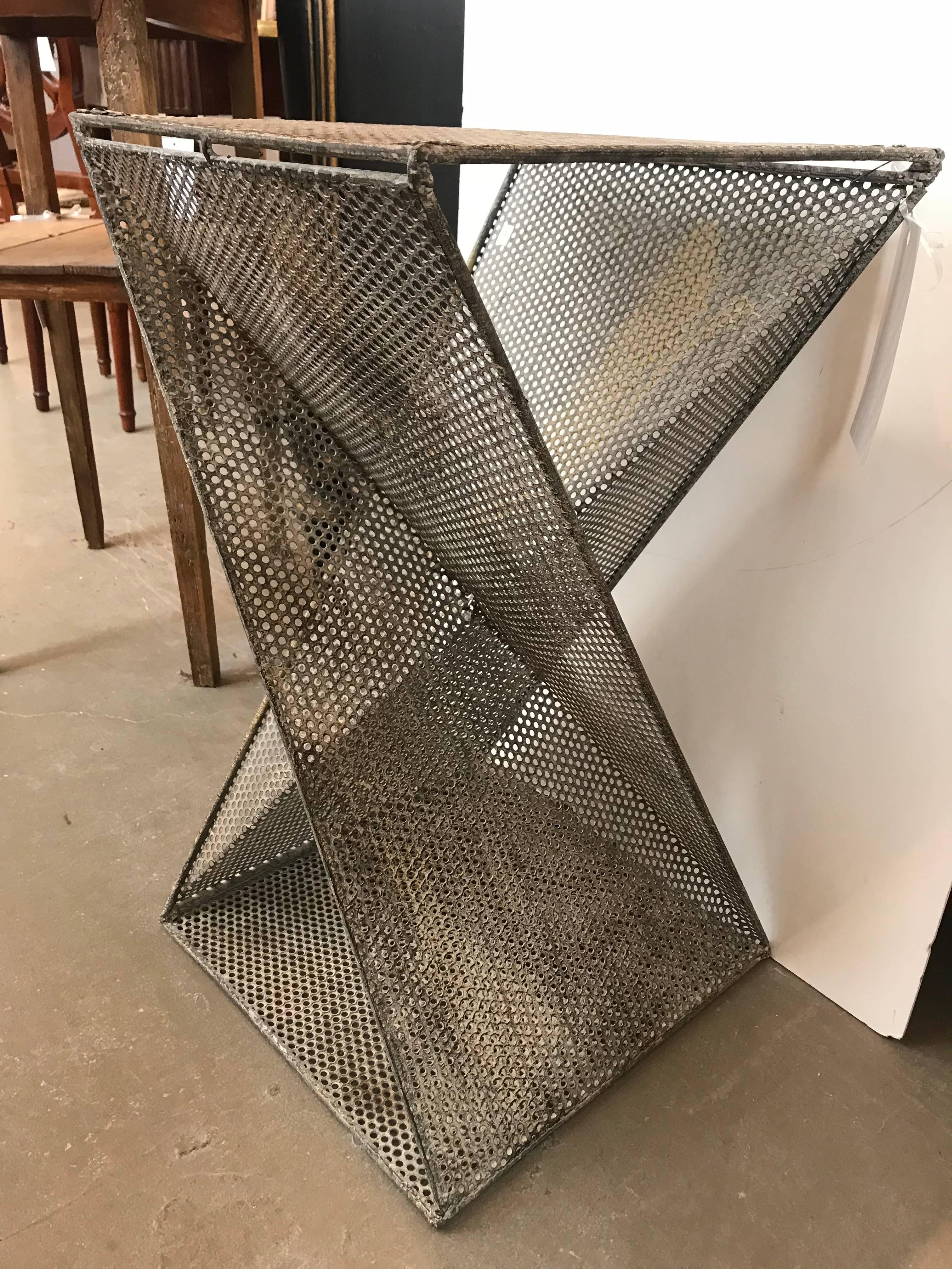 Contemporary 21st Century Artisan Metal Table For Sale