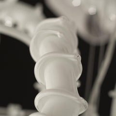 21st Century Artistic Chandelier 11 Arms Handmade Murano Glass by Multiforme