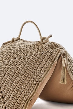 21st Century Asian Mocha Farbe Outdoor Indoor Handmade Bodenkissen