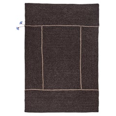 21st Century Asian Brown Black Outdoor Indoor 170x240 cm Handmade Rug