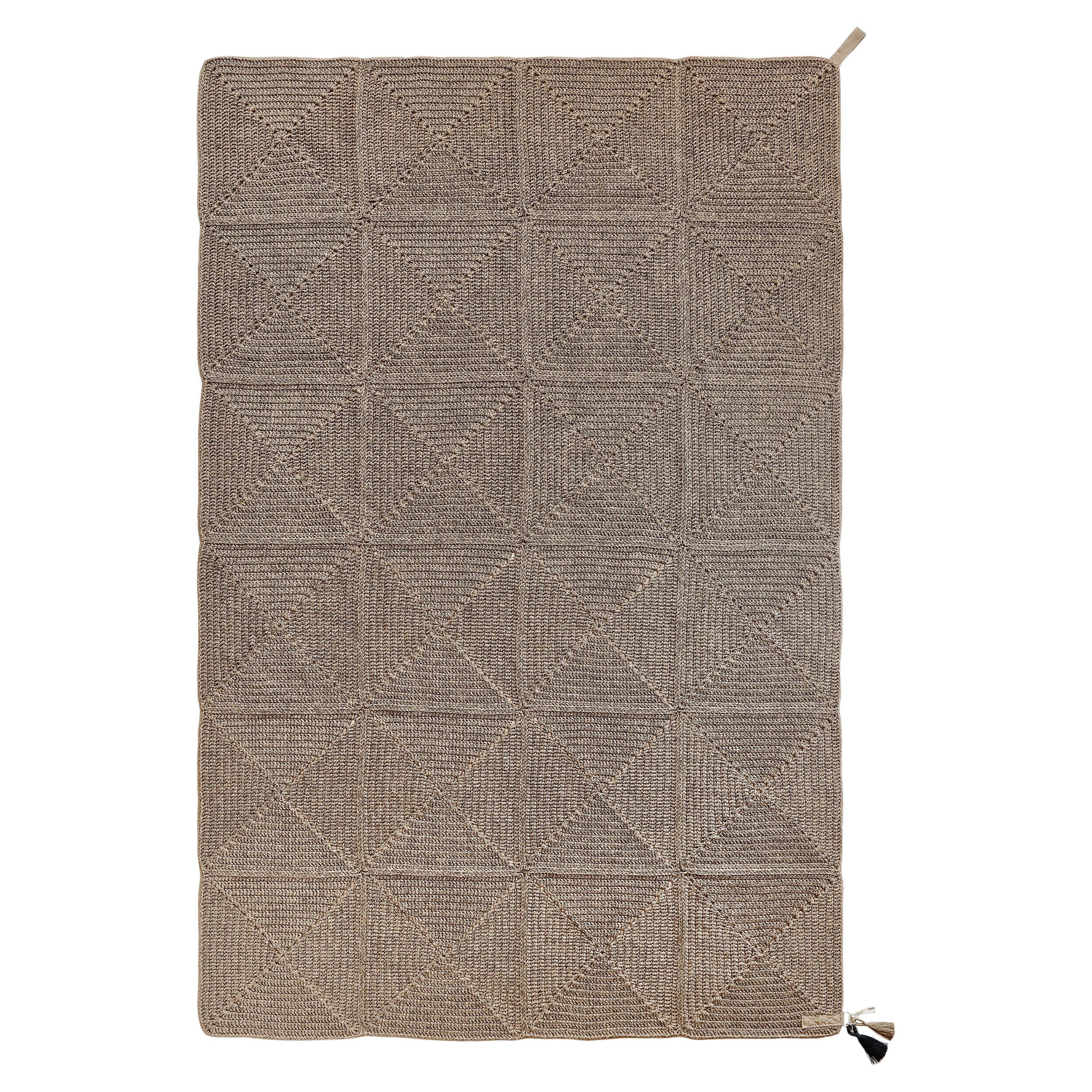 21st Century Asian Brown Black Outdoor Indoor 200x300 cm Handmade Rug
