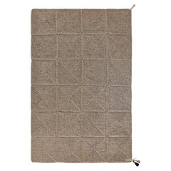 21st Century Asian Brown Black Outdoor Indoor 200x300 cm Handmade Rug