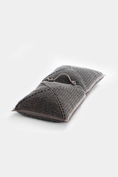 21st Century Asian Brown Black Outdoor Indoor Handmade Floor Cushion