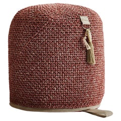 21ème siècle Pouf asiatique en terre cuite fait main pour l'intérieur et l'extérieur