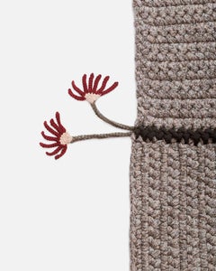 21st Century Asian Grey and Cacao Outdoor Indoor 170x240 cm Handmade Rug