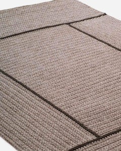 21st Century Asian Grey and Cacao Outdoor Indoor 200x300 cm Handmade Rug
