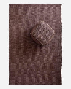 21st Century Asian Outdoor Indoor Rope Cube Pouf - Chocolate Brown