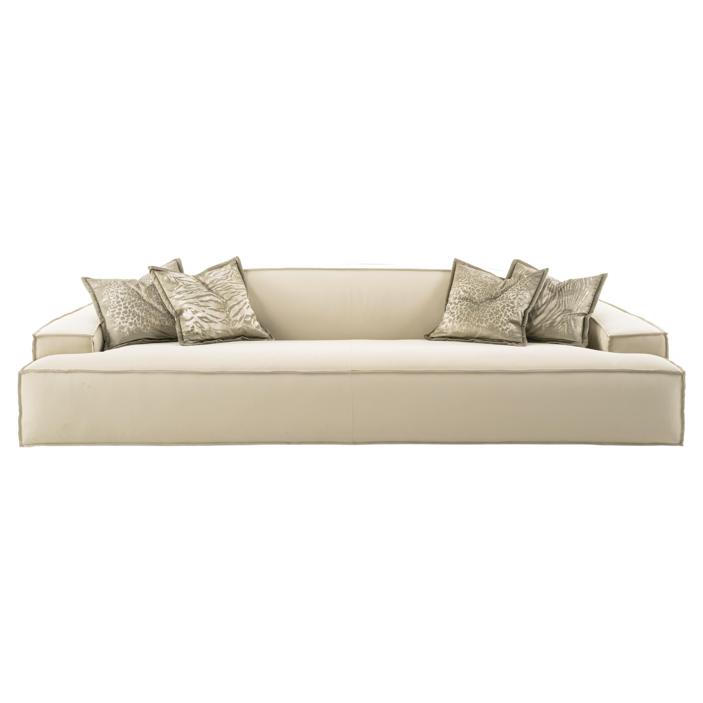21st Century Assal Sofa in Leather by Roberto Cavalli Home Interiors For Sale