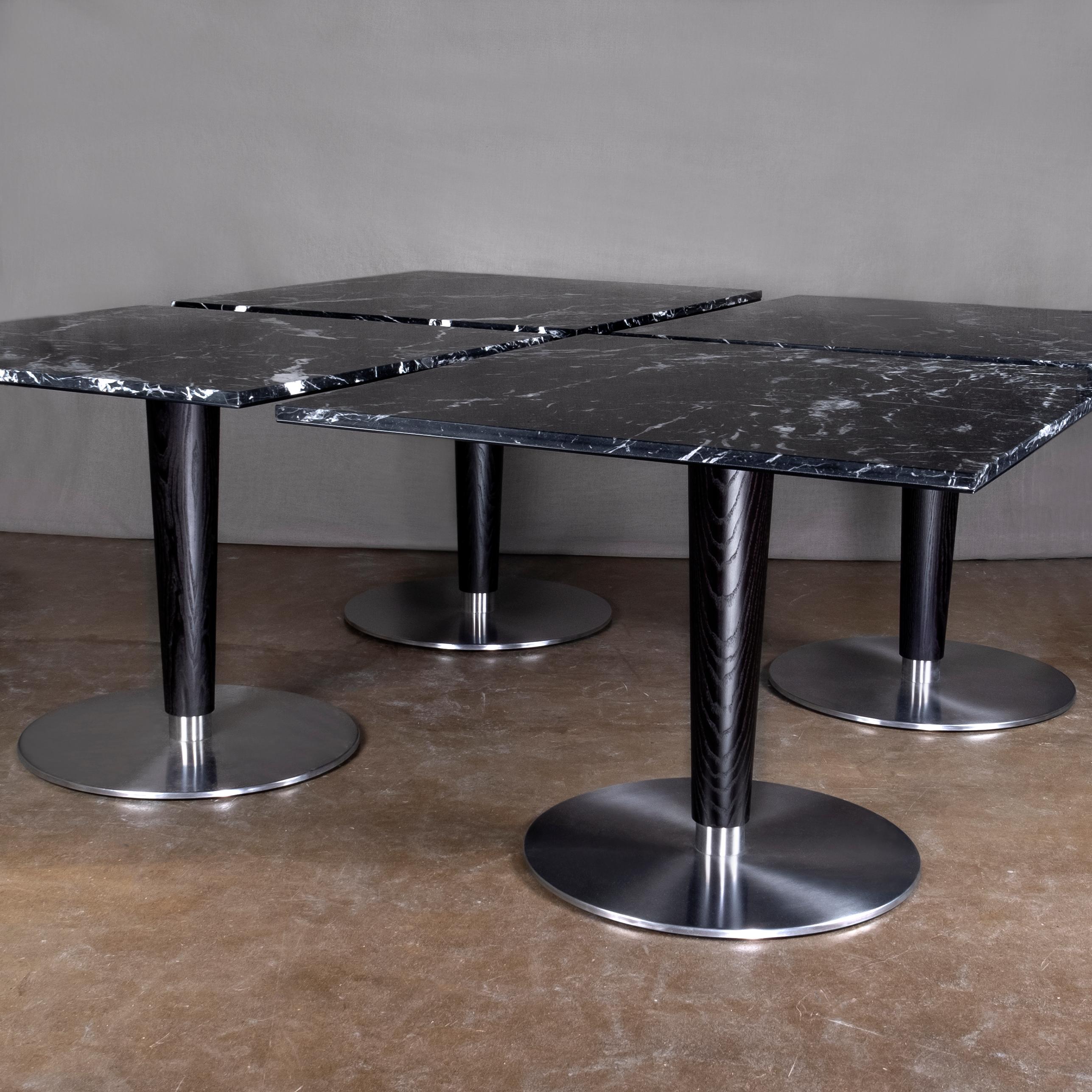 Table de salle à manger Atlanta du 21e siècle en marbre et laiton fabriqué au Portugal par Porus Studio en vente 2