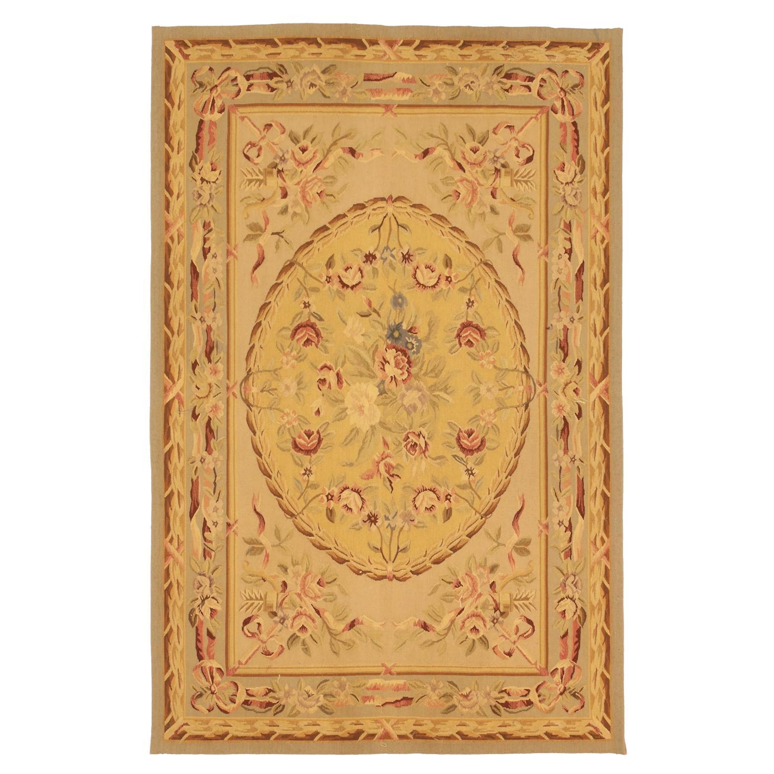 21st Century Aubusson French Style Design Flat-weave Rug