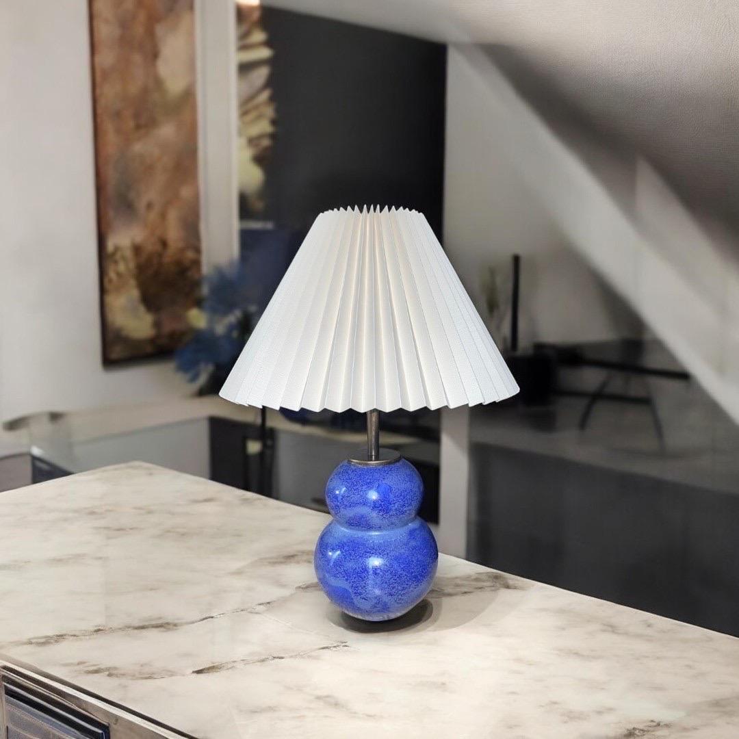 Art Nouveau 21st Century Azure Table Lamp by Busra Ozdemir - Modern, Ceramic For Sale