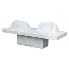 Panchina in marmo da giardino Bagnone del XXI secolo