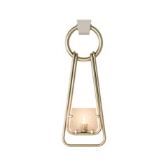 Lampada da parete Baku del 21° secolo in ottone con vetro artigianale da Creativemary