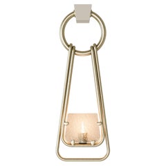 Lampada da parete Baku del 21° secolo in ottone con vetro artigianale da Creativemary