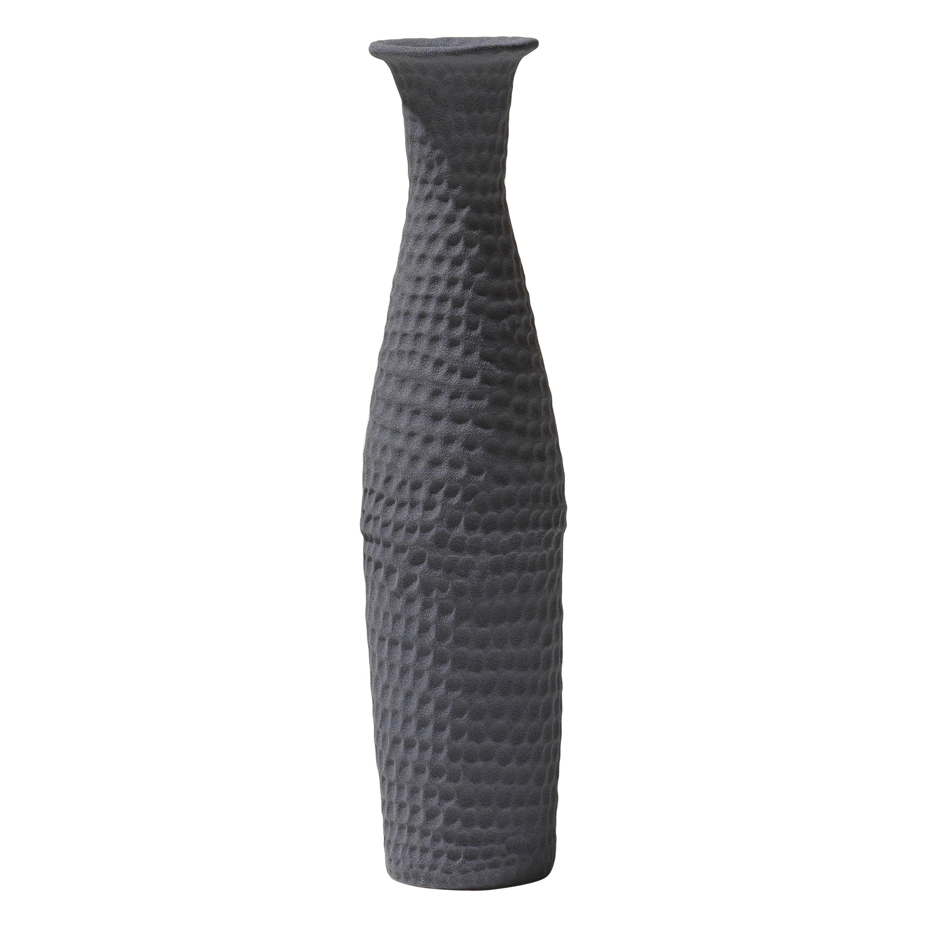 21st Century Baltic Blue Matt Vase by Ceramica Gatti, designer A. Anastasio For Sale