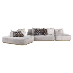 21st Century Baltimora Modular Sofa in Leather by Roberto Cavalli Home Interiors