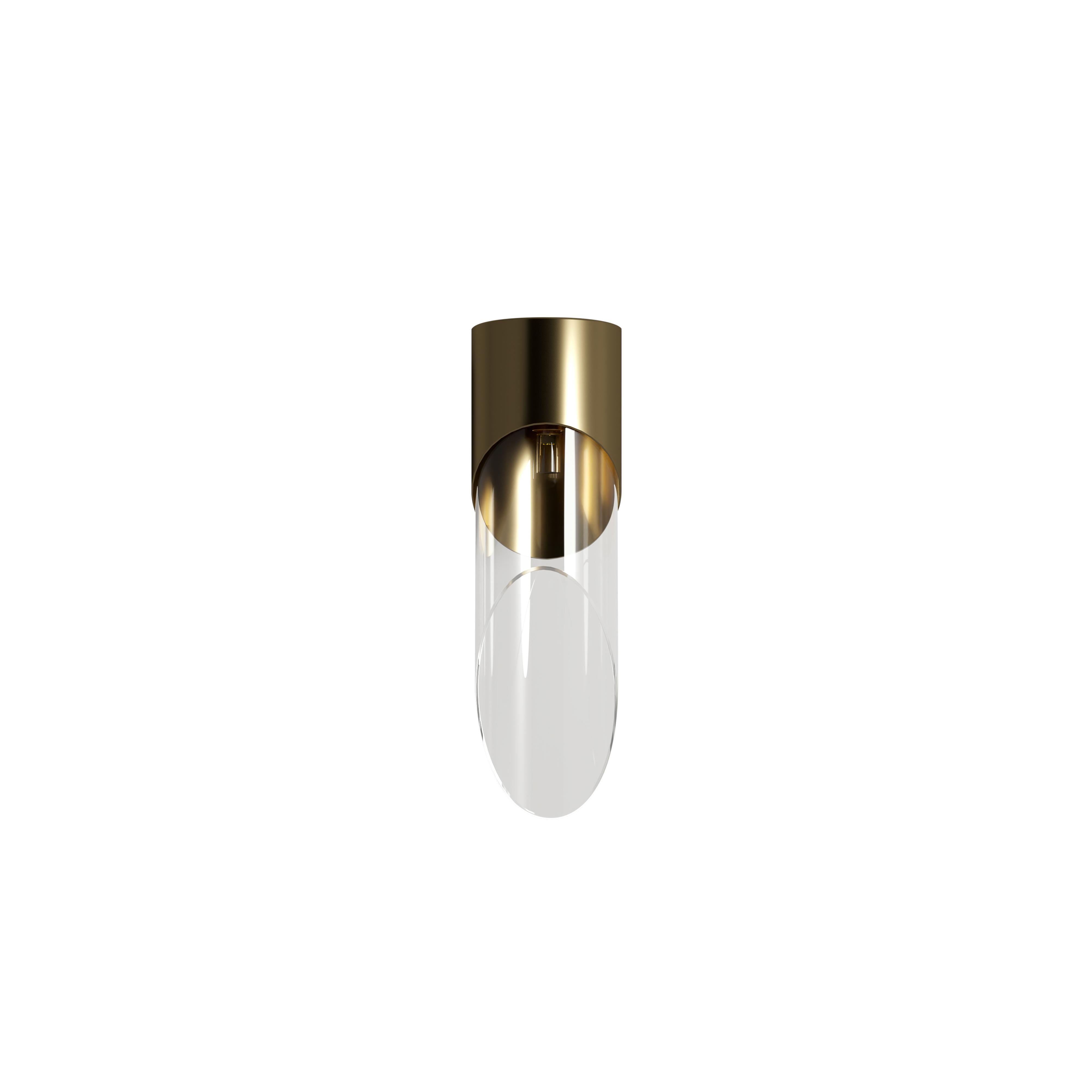 Contemporary 21st Century Bamboo II Wall Lamp Brass Glass Made in Portugal by Creativemary For Sale