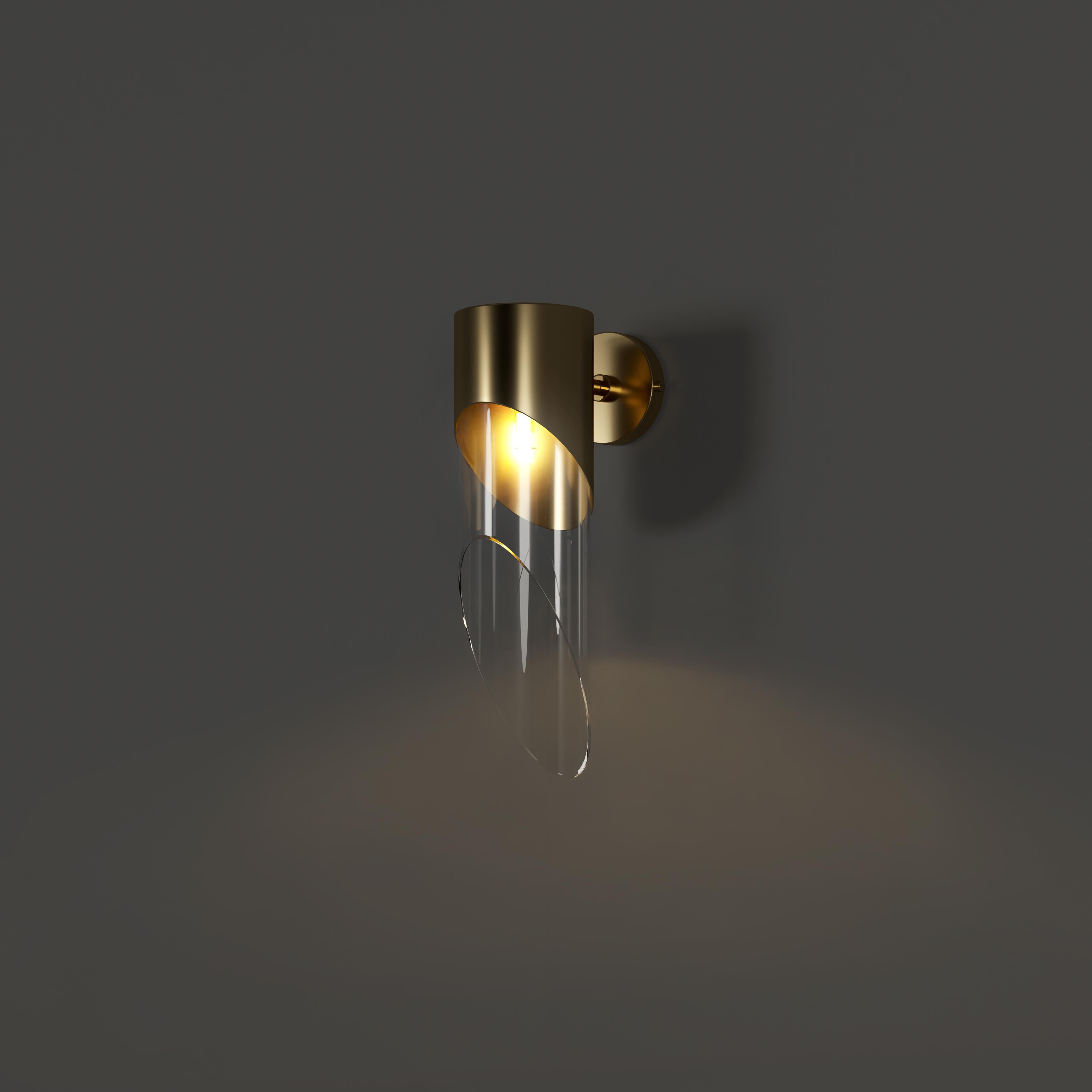 21st Century Bamboo II Wall Lamp Brass Glass Made in Portugal by Creativemary For Sale 1