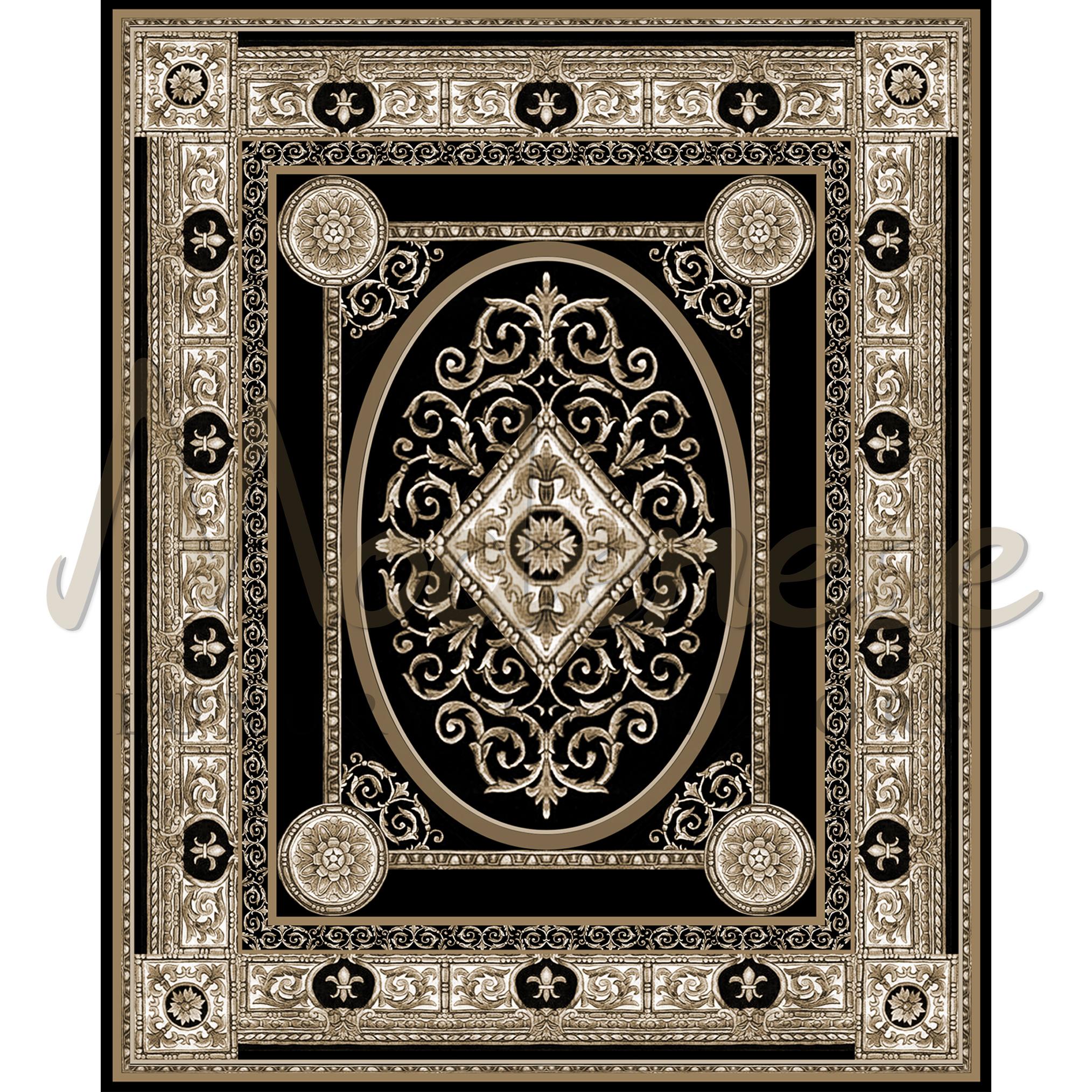 Classy soft 100% bamboo silk oriental rug handknitted by Italian producer Modenese Luxury Interiors. This item goes best with neoclassical furnishings in private living room. Intricate pattern of baroque squiggles displaying the heraldic symbol of a
