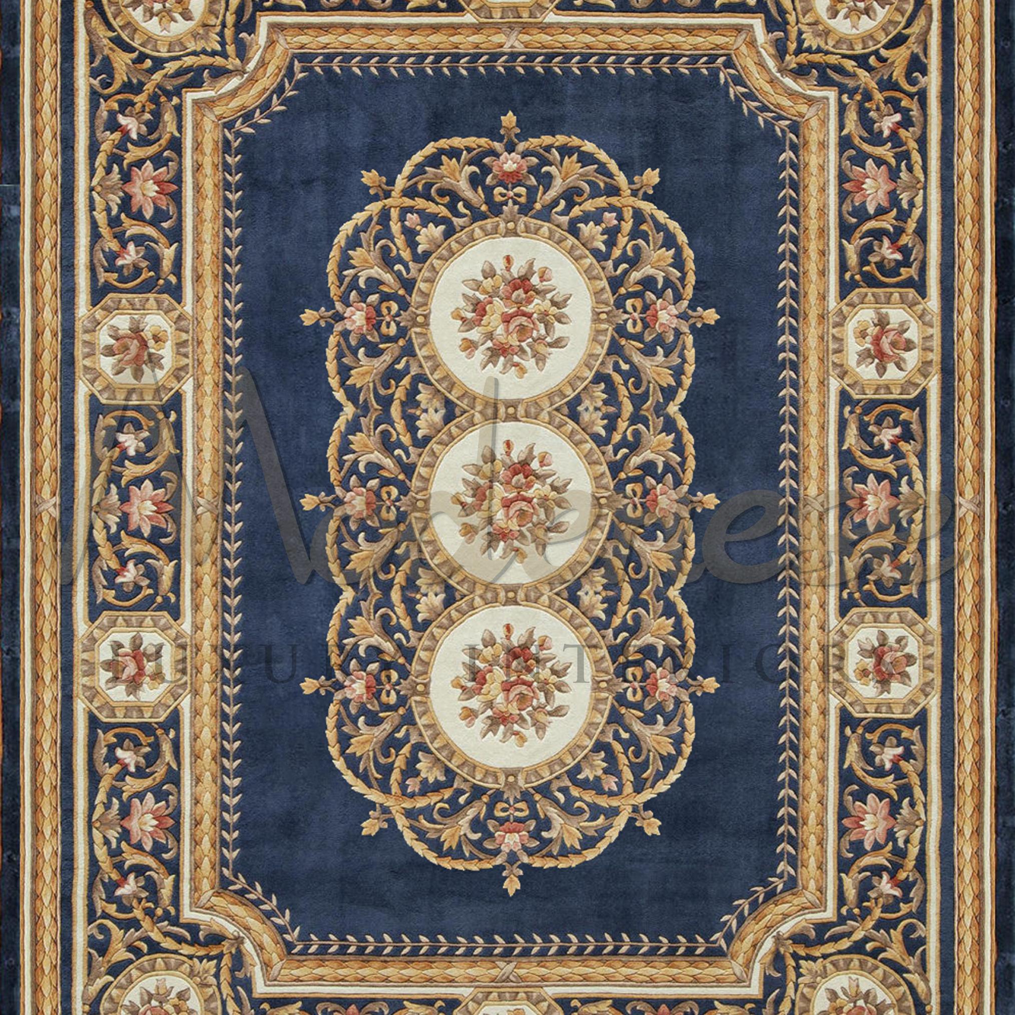 Cotton 21st Century Bamboo Silk Handknotted Rug by Modenese Interiors, Persian Emerald For Sale