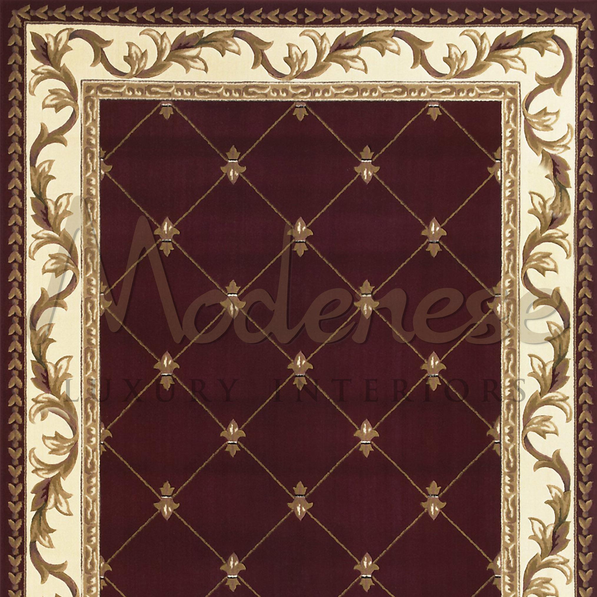 Bambus-Seide-Handgeknüpfter Teppich des 21. Jahrhunderts von Modenese Interiors, Rot und Gold (Tabriz) im Angebot