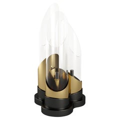 Lampe de bureau en bambou du 21e siècle en laiton et verre aluminium  par Creativemary