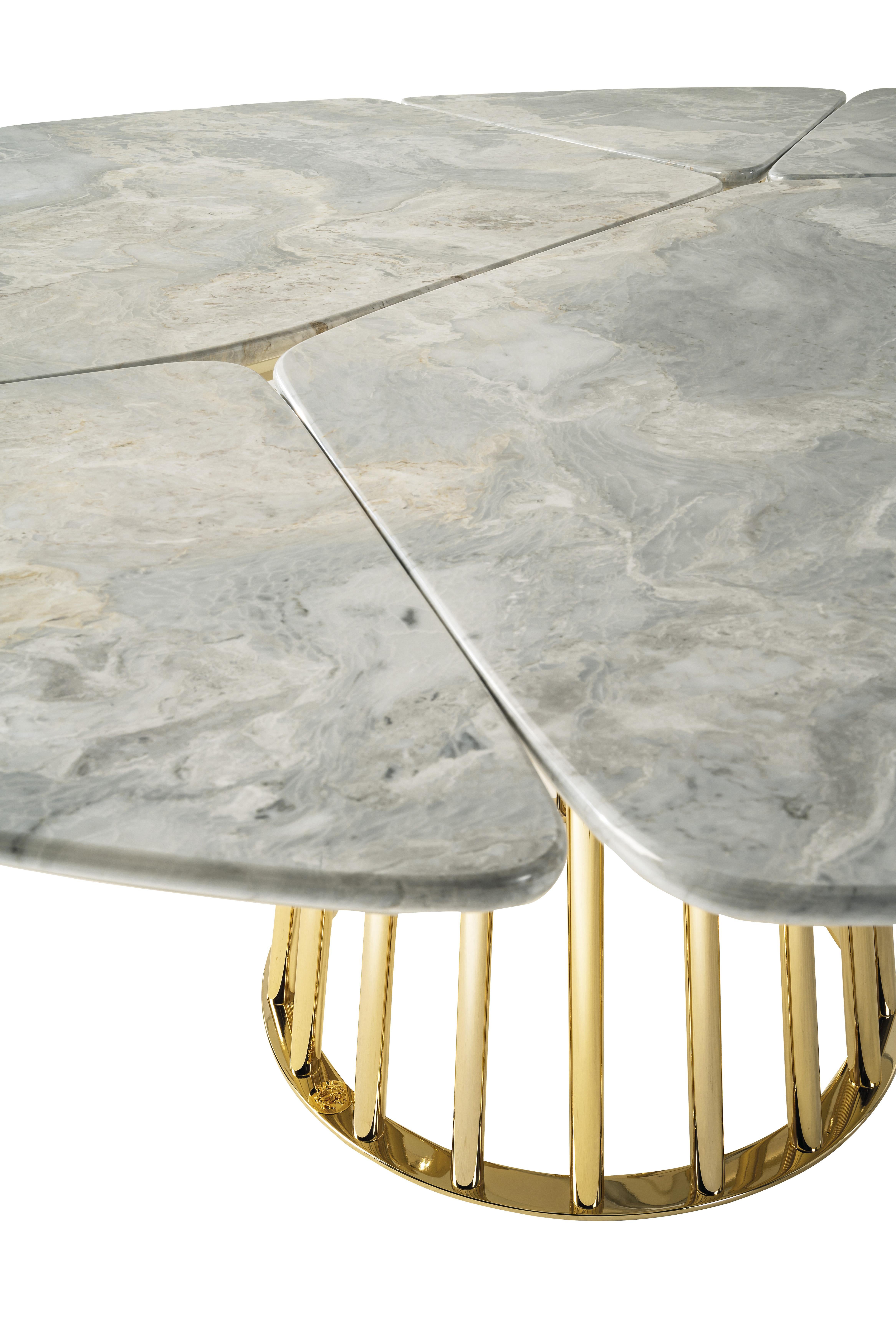 Italian 21st Century Baobab Table with Marble Top by Roberto Cavalli Home Interiors For Sale