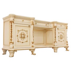 21st Century Baroque 2-Doors Toilette in Ivory Finish by Modenese Gastone
