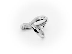 Labradorite Made in Italy Cosmic Innovatively Worn White Gold Cocktail Ring