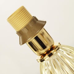 Pair of Bedside Lamps 1 Light Golden Leaf Murano Glass by Multiforme in stock