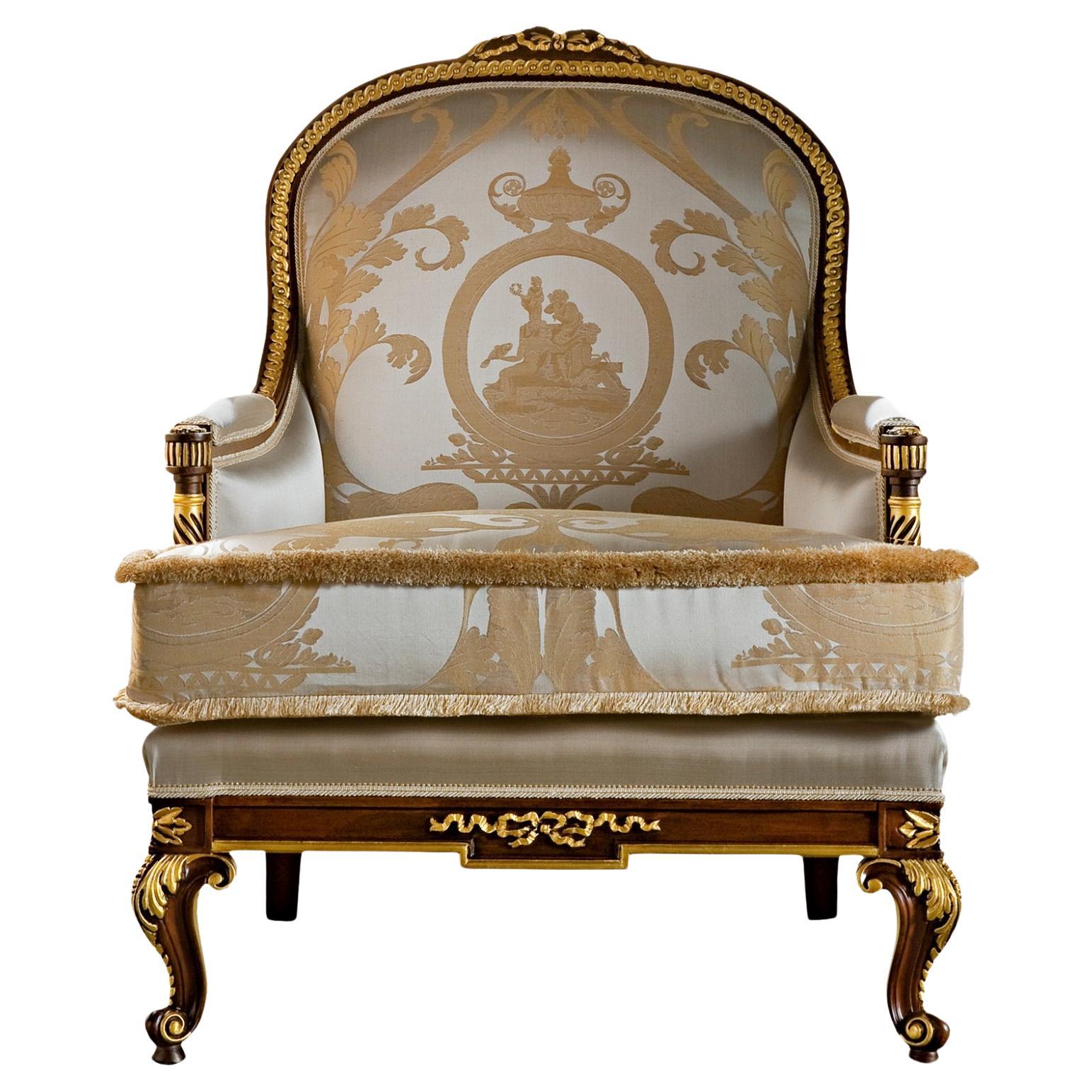 21st Century Beige Victorian Armchair For Sale