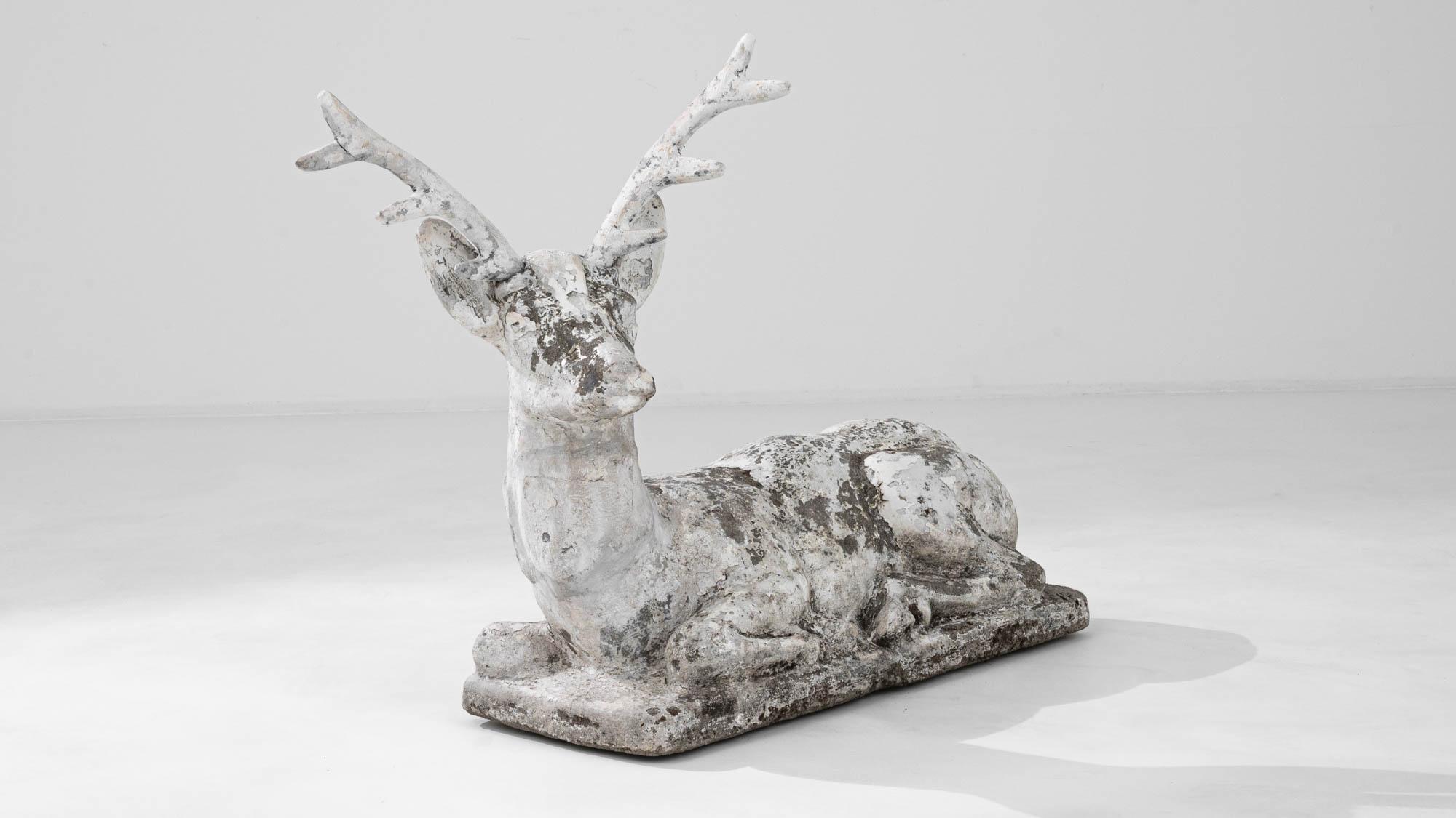 21st Century Belgian Concrete Deer Sculpture 2